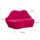 Lips Hot Pink Velvet Settee - UK