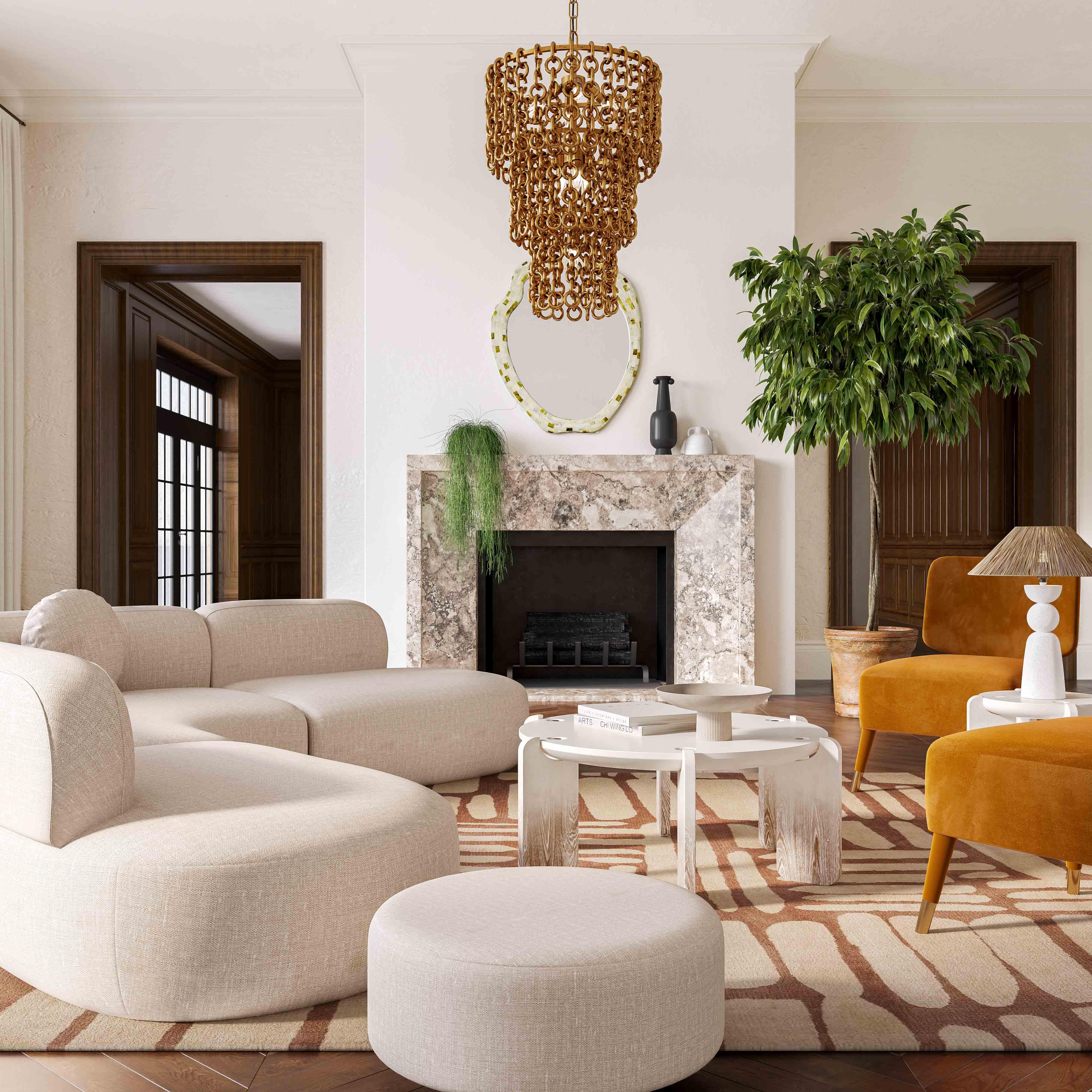 Broohah Beige Linen Sectional - UK