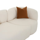 Fickle Cream Boucle 3-Piece Chaise Modular Sofa