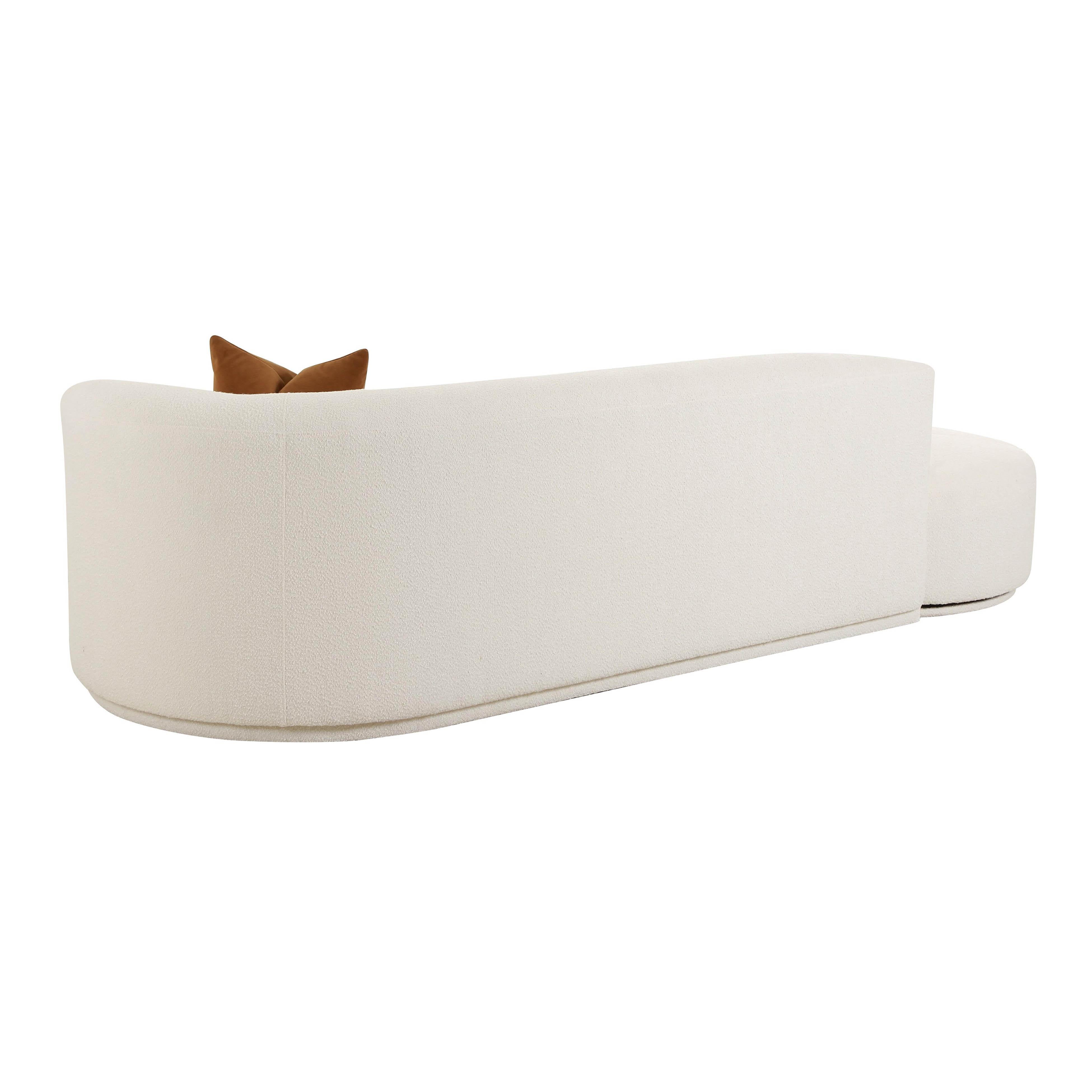 Fickle Cream Boucle 2-Piece Chaise Modular RAF Sofa - UK