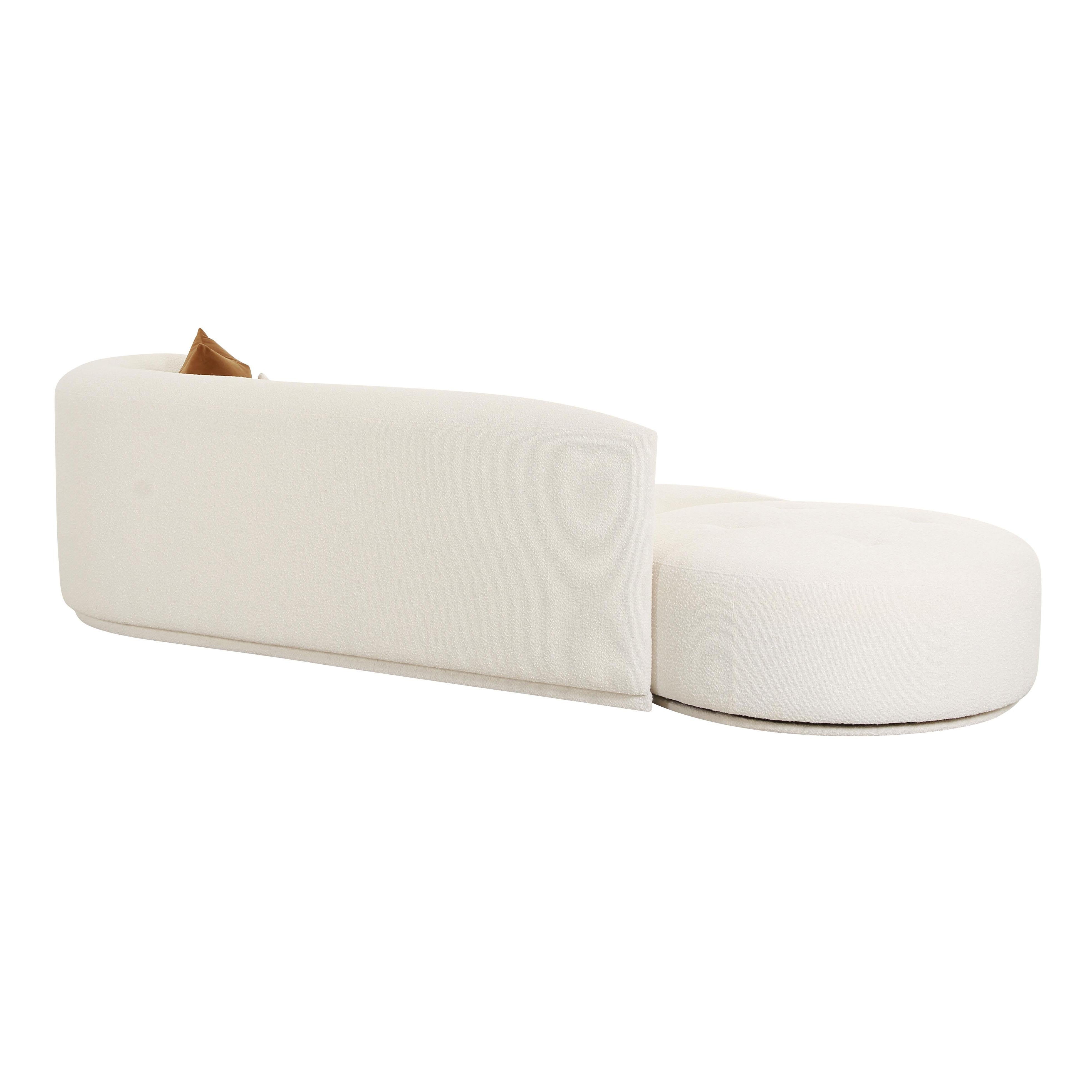 Fickle Cream Boucle 2-Piece Chaise Modular RAF Sofa - UK