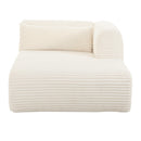 Tarra Fluffy Oversized Cream Corduroy Modular RAF Chaise - UK