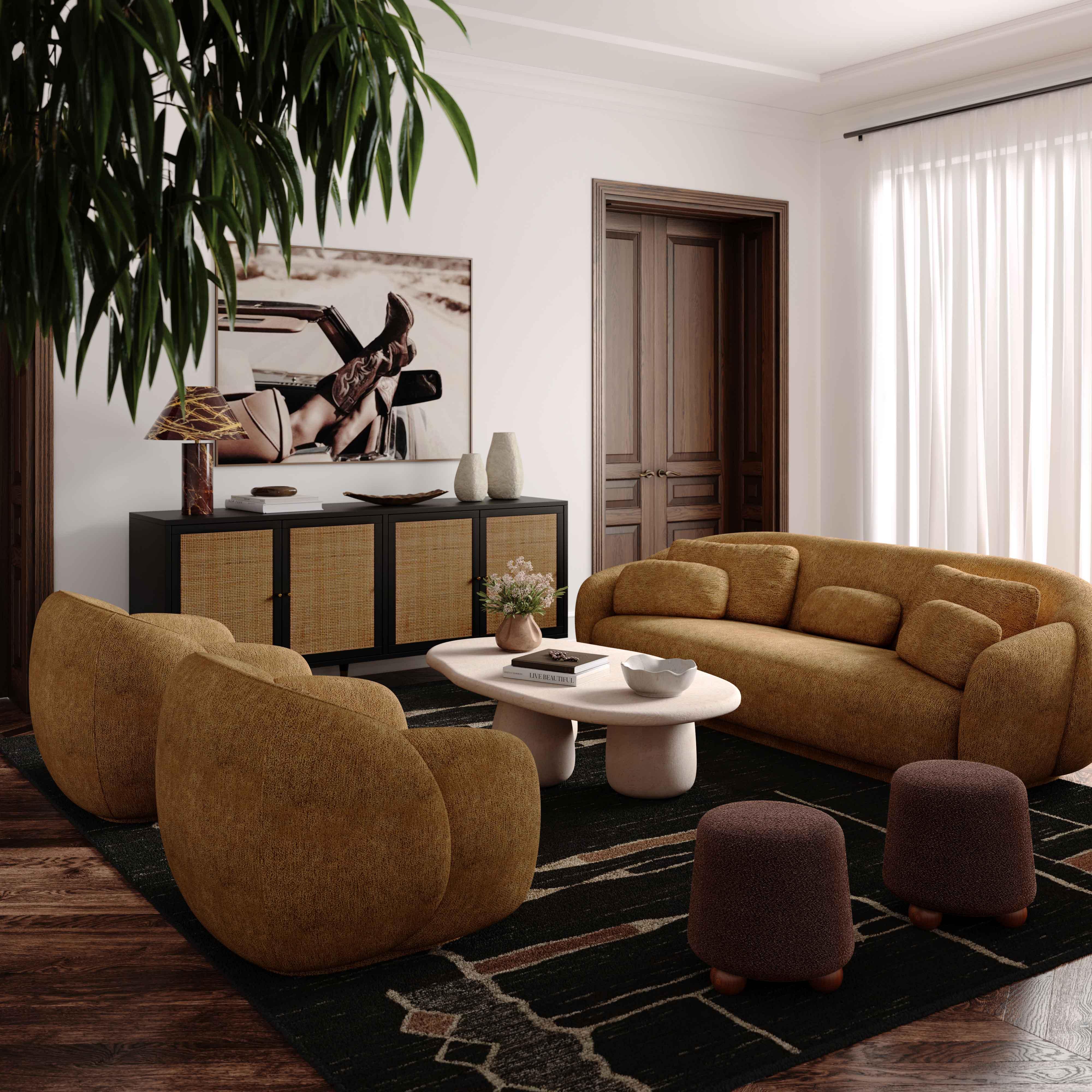 Misty Brown Boucle Sofa - UK