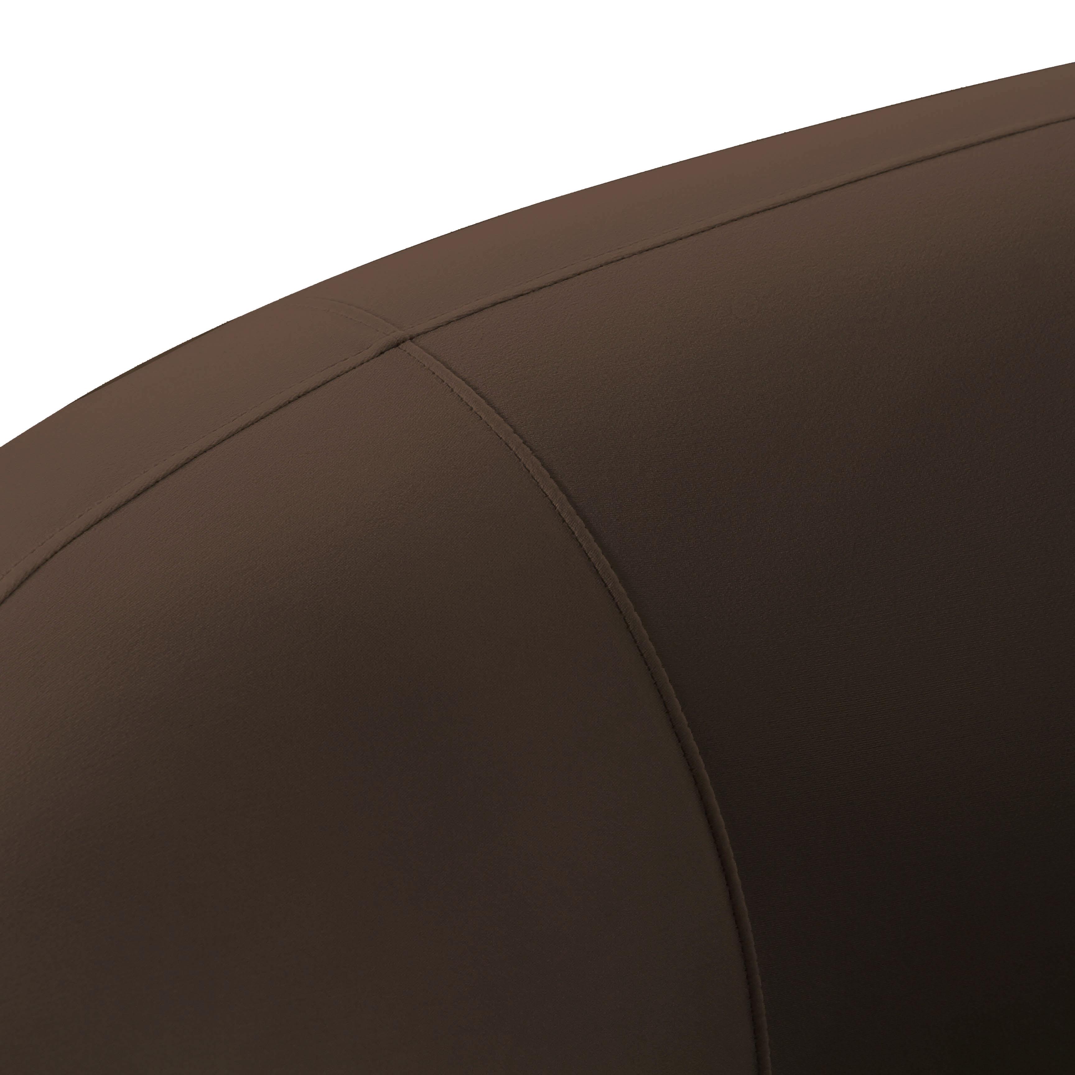 Kendall Chocolate Brown Velvet 120 Inch Sofa