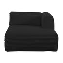 Tarra Fluffy Oversized Black Corduroy Modular RAF Chaise