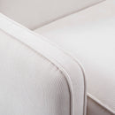 Travie White Sand Performance Corduroy Velvet 6-Piece Modular U-Sectional