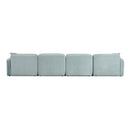 Travie Sea Foam Performance Corduroy Velvet 6-Piece Modular U-Sectional