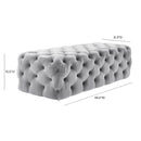 Kaylee Grey Velvet Ottoman