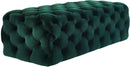 Kaylee Green Velvet Ottoman - UK