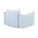 Saint Tropez Pearl and Blue Striped Stuffed Outdoor Armchair - UK