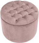 Queen Mauve Velvet Storage Ottoman
