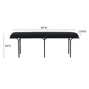 Bryn Black Linen Bench
