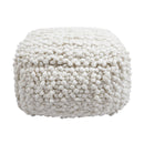 Cathy Cream Woven Pouf