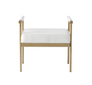 Diva White Performance Vegan Leather Bench