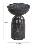 Rue Black Marble Side Table - UK
