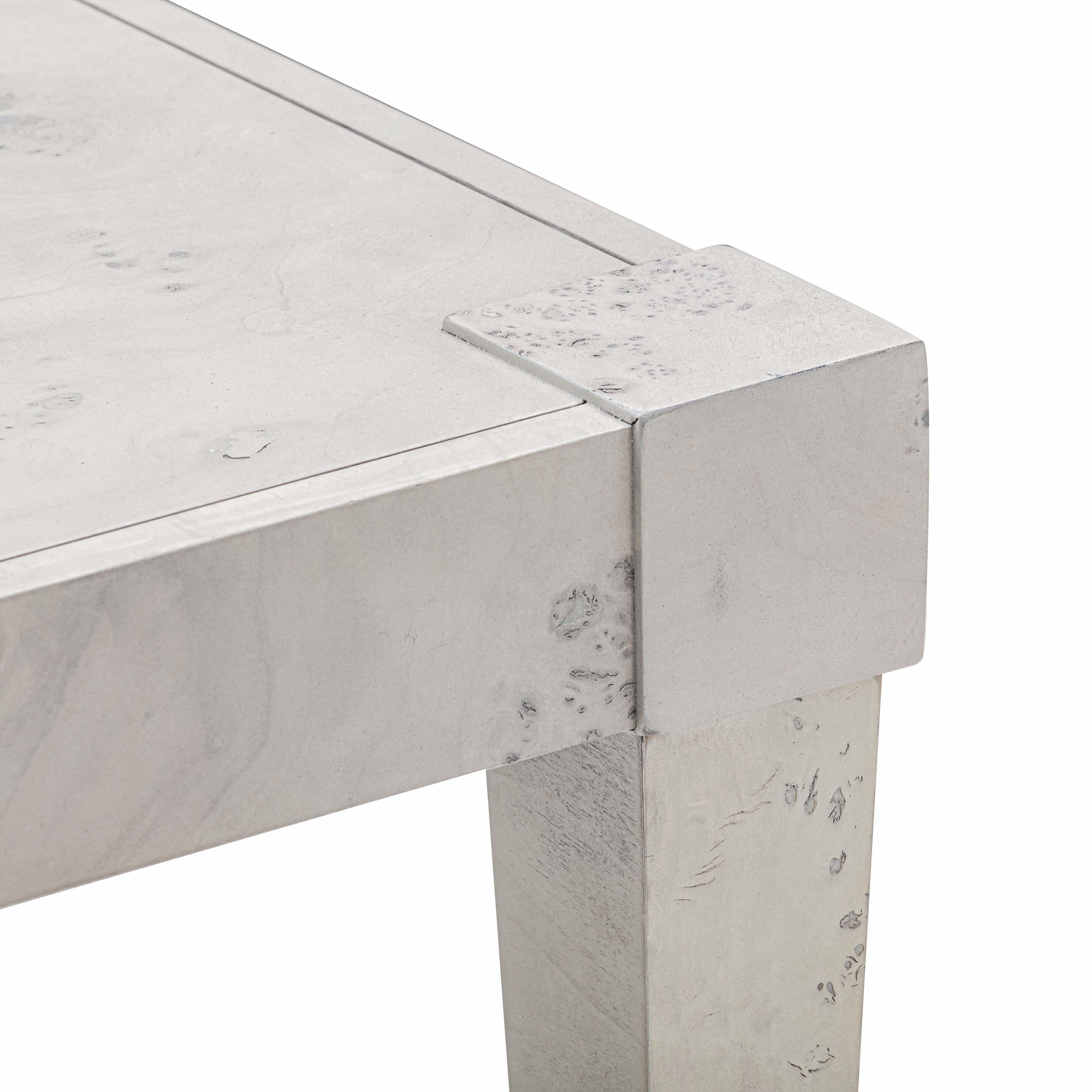 Brandyss White Burl End Table