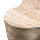 Slab Faux Travertine Tall Side Table - UK
