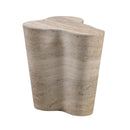 Slab Faux Travertine Short Side Table - UK