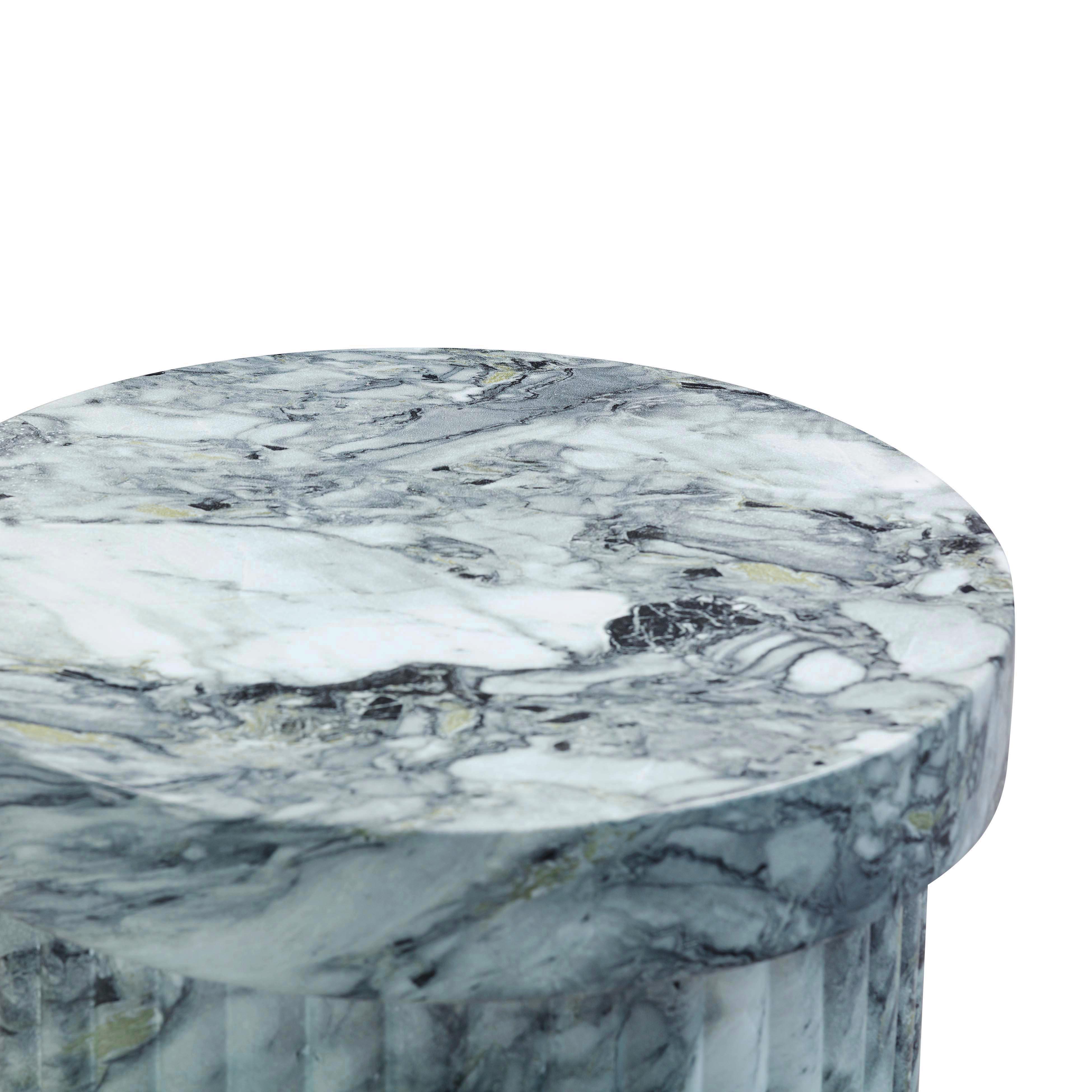 Serafina Marble Pattern Concrete Indoor / Outdoor Side Table