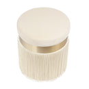 Melody Cream Tasseled Ottoman