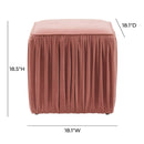 Morgan Mauve Pleated Ottoman