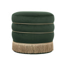 Lakka Green Velvet Ottoman