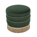 Lakka Green Velvet Ottoman