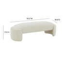 Toledo Cream Velvet Bench