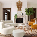 Broohah Cream Boucle Ottoman - UK