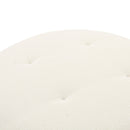 Fickle Cream Boucle Swivel Ottoman