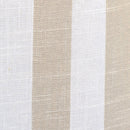 Dex Beige Striped Linen Ottoman