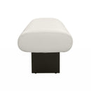 Karol Cream Performance Vegan Leather Bench - UK