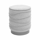 Nero Grey Boucle Ottoman
