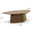 Roche Brown Ash Geometric Coffee Table
