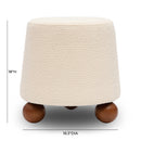 Jaine Cream Boucle Stool