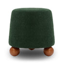 Jaine Forest Green Boucle Stool