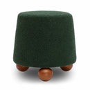 Jaine Forest Green Boucle Stool