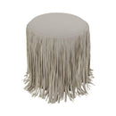 Shag Me Grey Performance Vegan Leather Ottoman