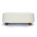 Jaine Cream Boucle Large Ottoman