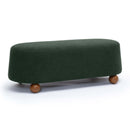 Jaine Forest Green Boucle Large Ottoman