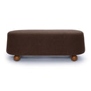 Jaine Brown Boucle Large Ottoman