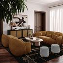 Jaine Stone Grey Loose Mohair Ottoman