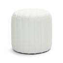 Pouch Cream Chenille Ottoman