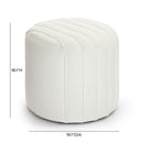 Pouch Cream Chenille Ottoman