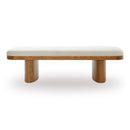 Ollie White Performance Boucle Large Bench