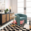 Marla Sea Blue Velvet Accent Chair - UK