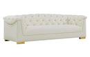 Farah Cream Velvet Sofa