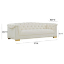Farah Cream Velvet Sofa
