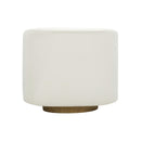 Presley Cream Velvet Swivel Accent Chair