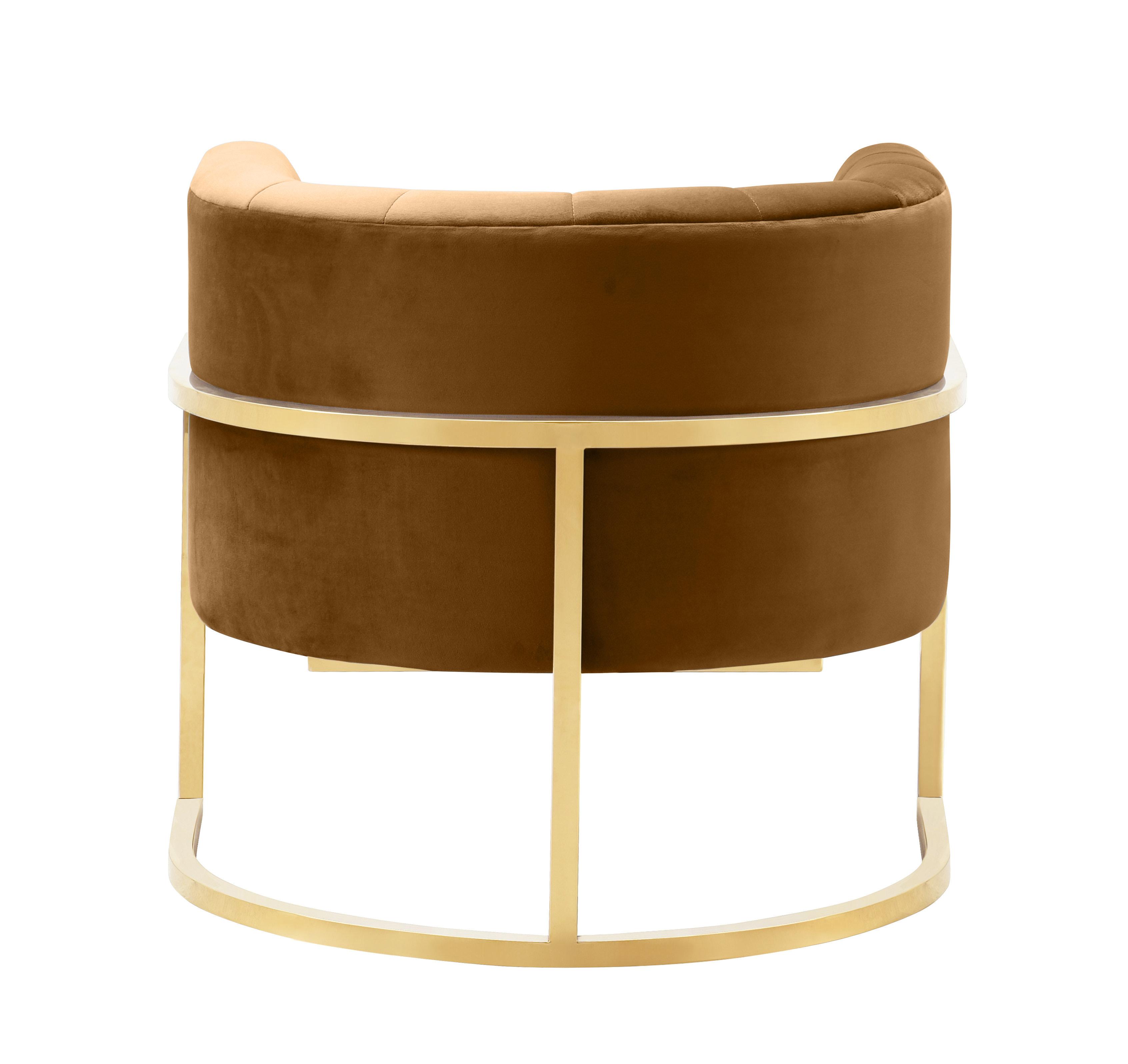 Magnolia Cognac Velvet Chair - UK